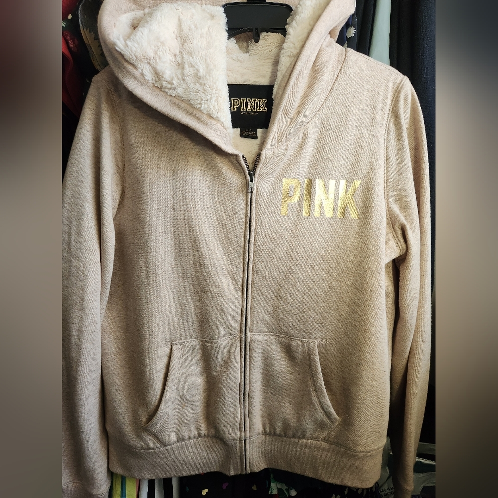 VS PINK Faux Fur Hoodie